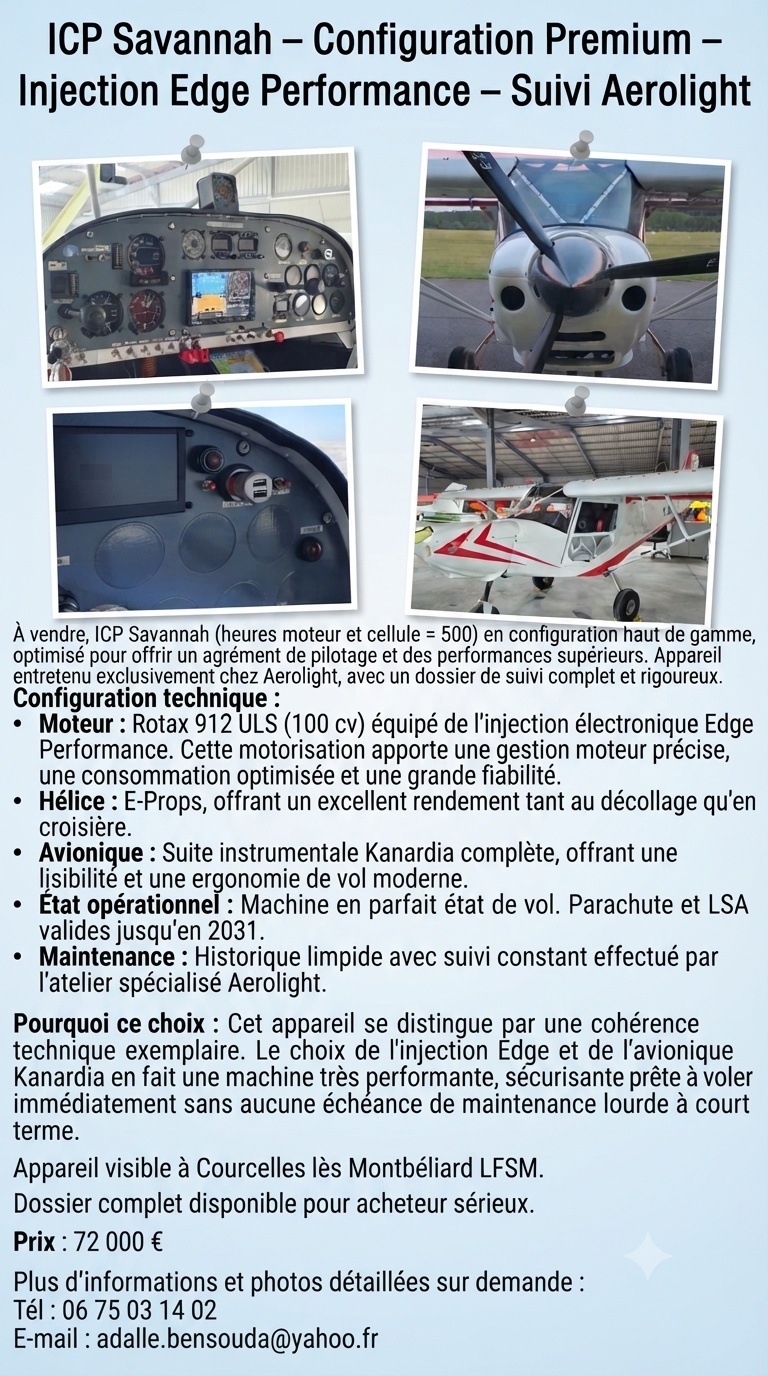 Ulm à vendre - Multiaxe - Savannah ULS 912 S Edge Performance injection