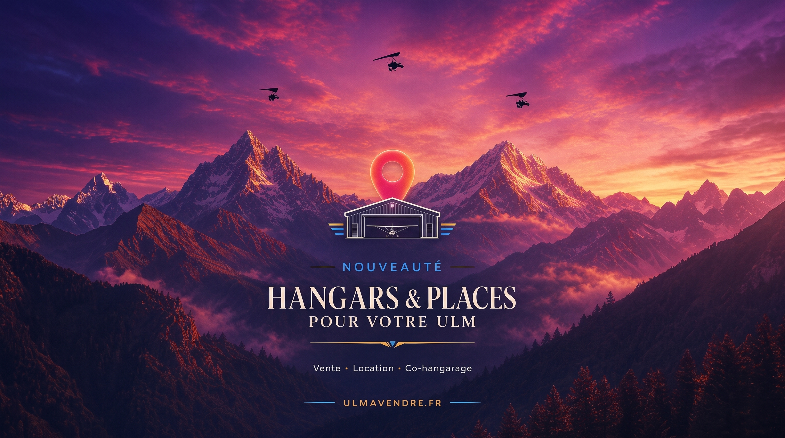 Vue détaillée de la nouvelle carte interactive des hangars et places ULM