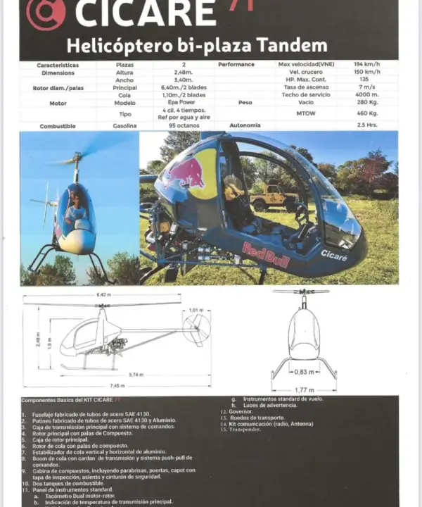 Ulm à vendre - Helicoptere - CICARE 7T