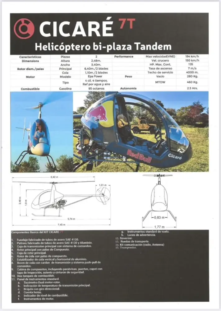 Ulm à vendre - Helicoptere - CICARE 7T