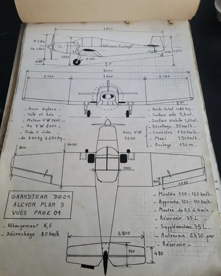 Deuxième vue de Multiaxe à vendre – Avion ULM type Jodel 112-grangjean moteur VW à Lille