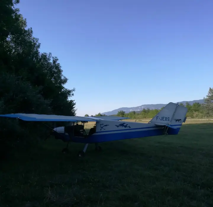 Deuxième vue de Multiaxe à vendre – Rans Coyote II – 2004 – Rotax 582 culasse bleue (tête en haut) à Lavours