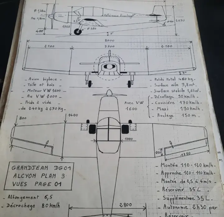 Deuxième vue de Multiaxe à vendre – Avion ULM type Jodel 112-grangjean moteur VW à Lille